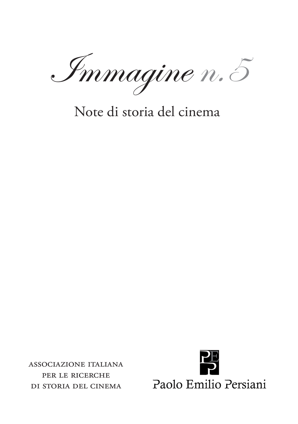  Copertina Immagine N. 5 Note di Storia del cinema